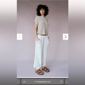 Free People Beach Freya Sweater Set Cream Combo Medium NWT